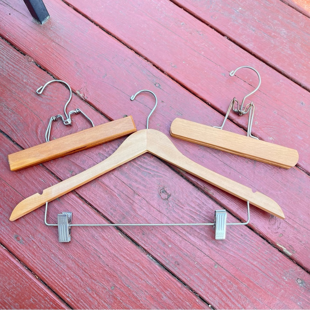 Wooden Pant Hangers Lot Of Three